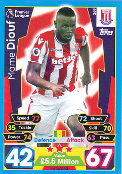 Mame Diouf Stoke City 2017/18 Topps Match Attax #269